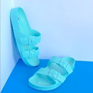 Shade & Shore Women’s Mint Green Double Strap Sandals